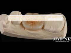 800 MPa Eğilme Gücü ve 8 MPa·m1/2 Çökme Sertliği Çok Katmanlı Tam Zirkonya Güç Uygulamaları İçin